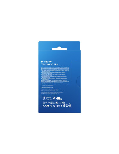 SSD, SAMSUNG, 990 EVO Plus, 1TB, M.2, PCIe Gen5, NVMe, TLC, Write speed 6300 MBytes/sec, Read speed 7150 MBytes/sec, 2.38mm, TB