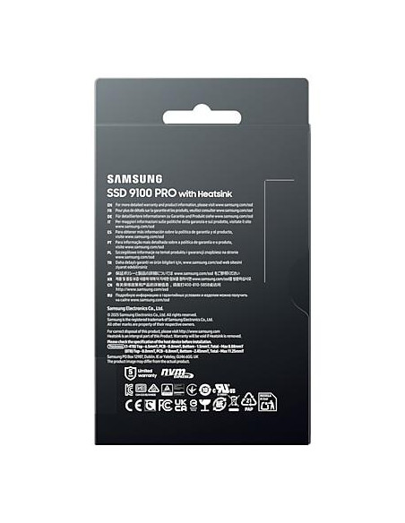 SSD, SAMSUNG, 9100 PRO, 8TB, M.2, NVMe, TLC, Write speed 13400 MBytes/sec, Read speed 14800 MBytes/sec, 3.88mm, TBW 4800 TB, MZ