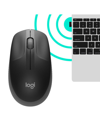 MOUSE USB OPTICAL WRL M190/CHARCOAL 910-005905 LOGITECH