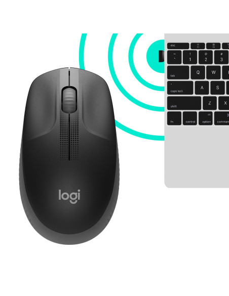 MOUSE USB OPTICAL WRL M190/CHARCOAL 910-005905 LOGITECH
