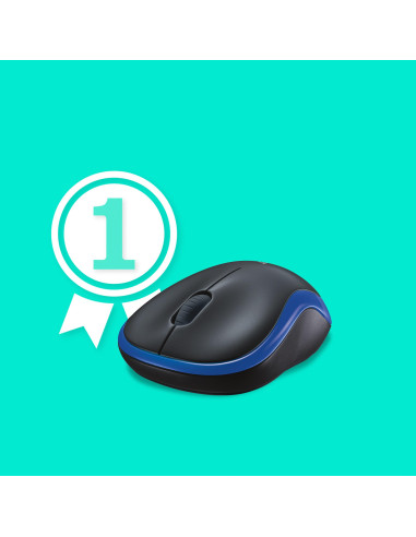 MOUSE USB OPTICAL WRL M185/BLUE 910-002239 LOGITECH