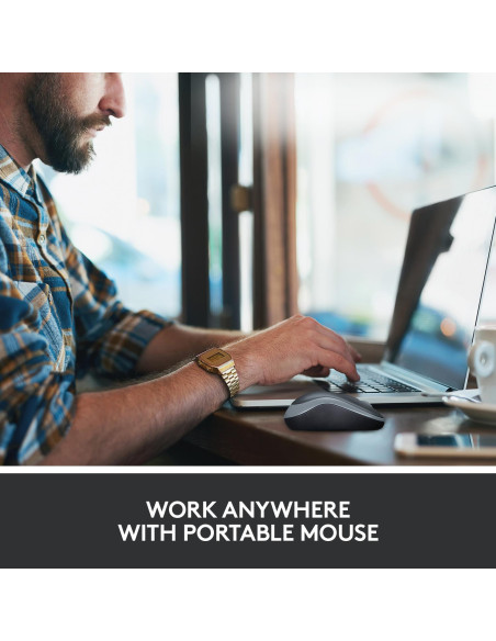 MOUSE USB OPTICAL WRL M185/BLUE 910-002239 LOGITECH