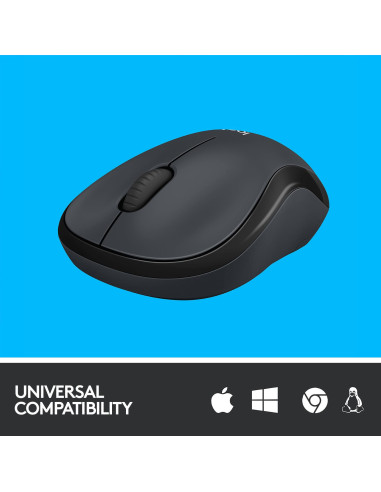 MOUSE USB OPTICAL WRL M220/SILENT B/G 910-004878 LOGITECH