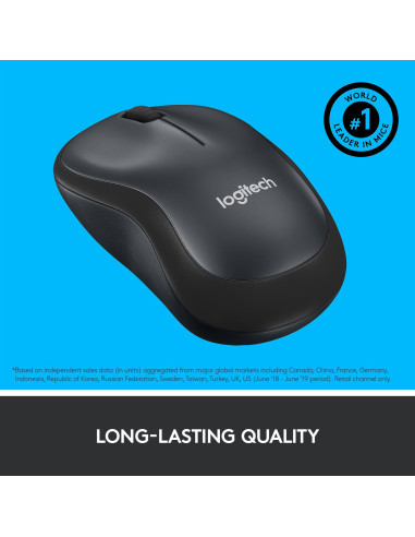 MOUSE USB OPTICAL WRL M220/SILENT B/G 910-004878 LOGITECH