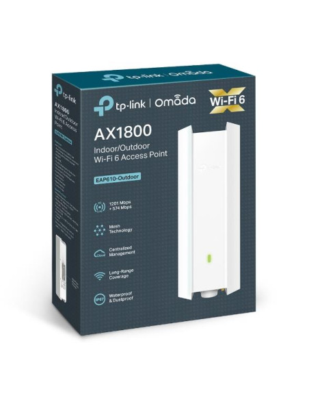 Access Point, TP-LINK, Omada, 1800 Mbps, IEEE 802.11a, IEEE 802.11b, IEEE 802.11g, IEEE 802.11n, IEEE 802.11ac, IEEE 802.11ax, 