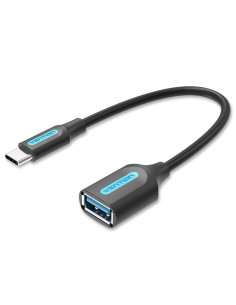 CABLE USB3.1C MALE TO A FEMALE/0.15M BLACK CCVBB VENTION