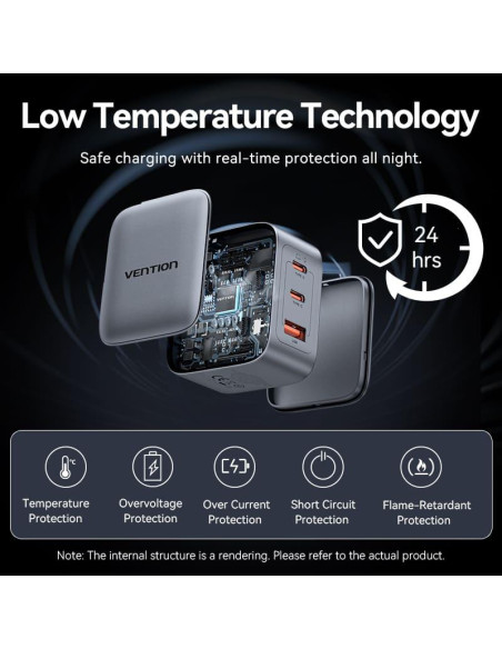 MOBILE CHARGER WALL 3PORT/70W FEXH0-EU VENTION
