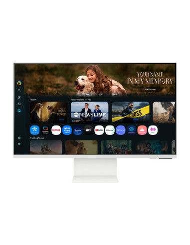 LCD Monitor, SAMSUNG, LS32FM801UUXDU, 32", Smart/4K, Panel VA, 3840x2160, 16:9, 60 Hz, 4 ms, Colour White, LS32FM801UUXDU