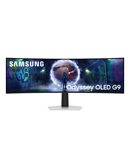Monitor, SAMSUNG, Odyssey G9 G93SD, 49", Gaming/Curved, Panel OLED, 5120x1440, 32:9, 240 Hz, 0.03 ms, Colour White, LS49DG934SU