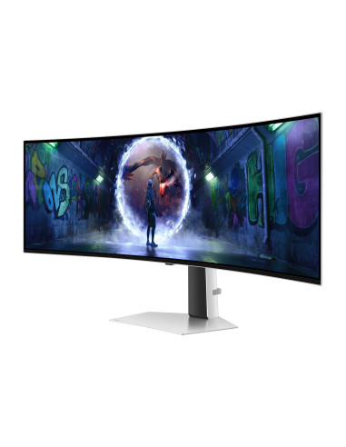 Monitor, SAMSUNG, Odyssey G9 G93SD, 49", Gaming/Curved, Panel OLED, 5120x1440, 32:9, 240 Hz, 0.03 ms, Colour White, LS49DG934SU