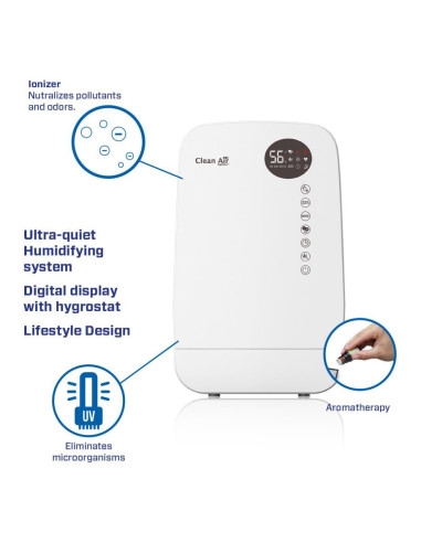 HUMIDIFIER WITH IONIZER/CA-607W CLEAN AIR OPTIMA