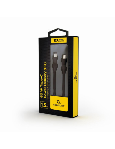 CABLE USB-C PD 1.5M/CC-USB2-CMCM60-1.5M GEMBIRD