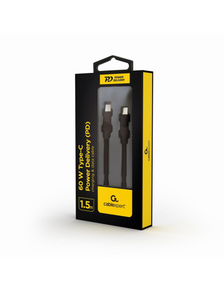 CABLE USB-C PD 1.5M/CC-USB2-CMCM60-1.5M GEMBIRD