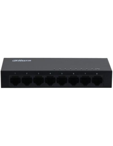 Switch, DAHUA, SG1008-EUR, Switch type Unmanaged, Switch layer L2, 8xRJ-45 ports, RJ-45 Ports Type Gigabit Ethernet (10/100/100