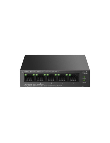 Switch, TP-LINK, LS105GP, PoE+ ports 4, LS105GP