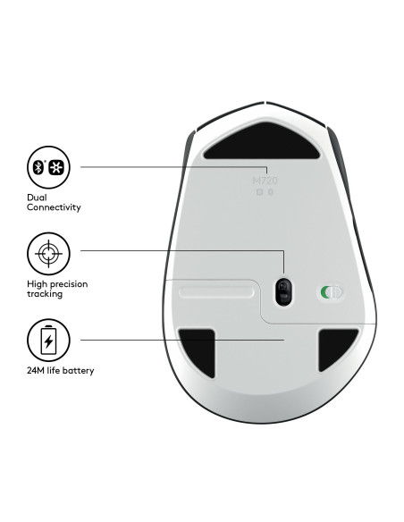 MOUSE BLUETH OPTICAL M720/TRIATHLON 910-004791 LOGITECH