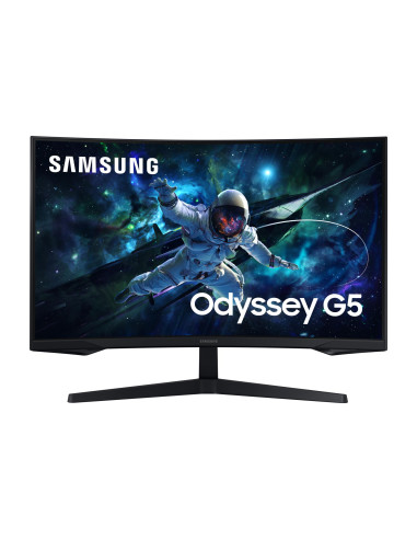 LCD Monitor, SAMSUNG, Odyssey G5, 32", Gaming/Curved, Height adjustable, Matte, Panel VA, 2560x1440, 16:9, 165 Hz, 1 ms, Colour