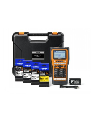 BROTHER PT-E560BTSP LABEL THERMO PRINTER PORTABLE, USB, BT, CUTTER + 4 TZE TAPES
