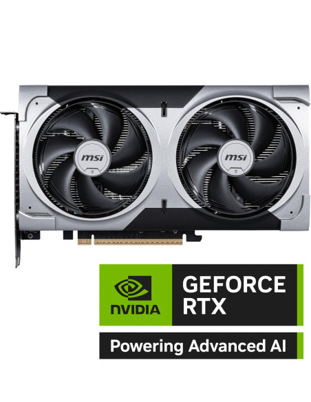 Graphics Card, MSI, NVIDIA GeForce RTX 5060 Ti, 16 GB, GDDR7, 128 bit, PCIE 5.0 16x, Dual Slot Fansink, 5060TI16GVENTUS2XOCPLUS