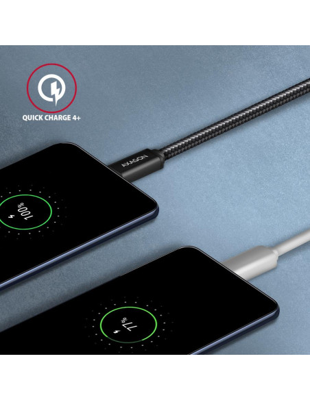 CABLE USB-C TO USB-C 1.5M 60W/BLACK BUCM3-CM15AB AXAGON