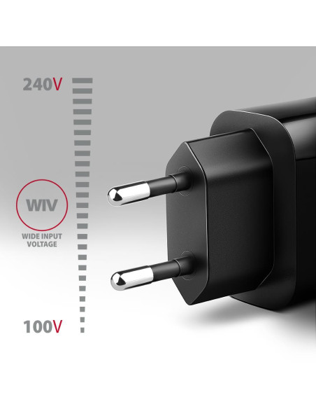 MOBILE CHARGER WALL USB 18W/1PORT BLACK ACU-QC18 AXAGON