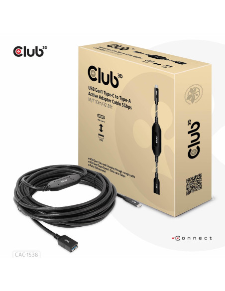 CABLE USB-C TO USB 10M/M/F CAC-1538 CLUB3D