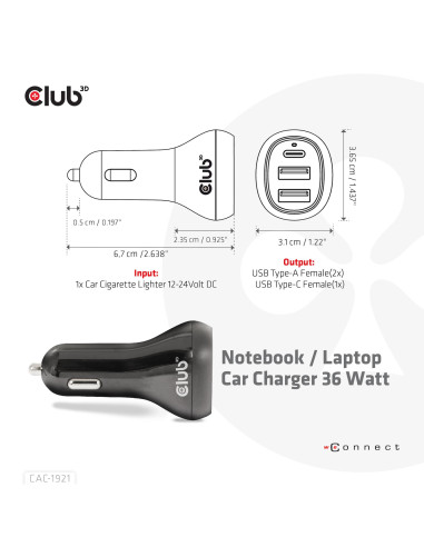 NB CHARGER CAR/36W CAC-1921 CLUB3D
