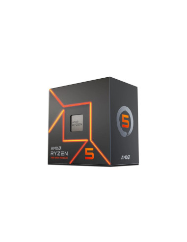 CPU, AMD, Desktop, Ryzen 5, 7600, Raphael AM5, 3800 MHz, Cores 6, 32MB, Socket SAM5, 65 Watts, GPU Radeon, BOX, 100-100001015BO