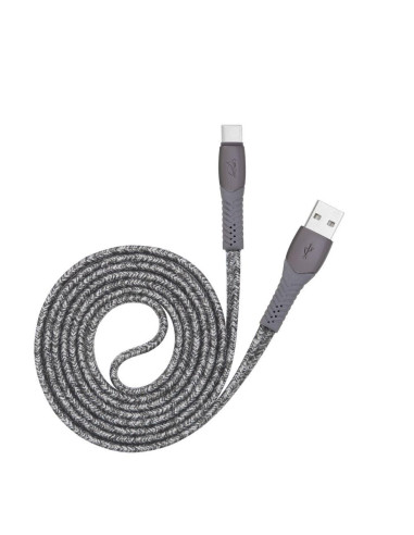 CABLE USB-C TO USB2.0 1.2M/GREY PS6102 GR12 RIVACASE