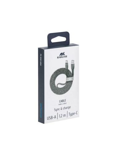 CABLE USB-C TO USB2.0 1.2M/GREY PS6102 GR12 RIVACASE