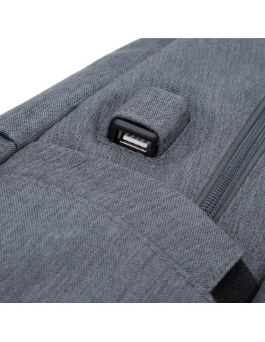 NB BACKPACK ANTI-THEFT 17.3"/7567 DARK GREY RIVACASE