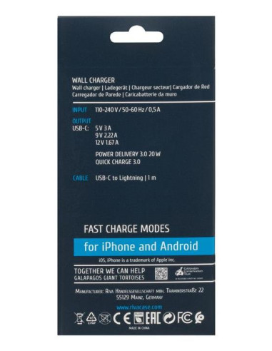 MOBILE CHARGER WALL/WHITE PS4101 WD5 RIVACASE