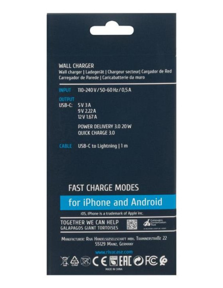 MOBILE CHARGER WALL/WHITE PS4101 WD5 RIVACASE