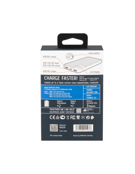 POWER BANK USB 10000MAH/VA2511 RIVACASE