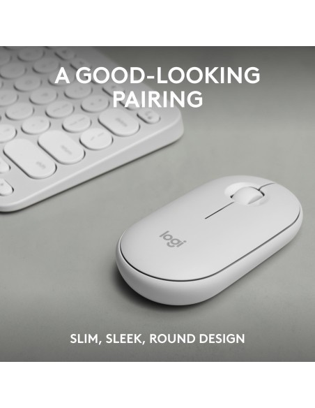 KEYBOARD +MOUSE COMBO PEBBLE 2/WHITE 920-012240 LOGITECH