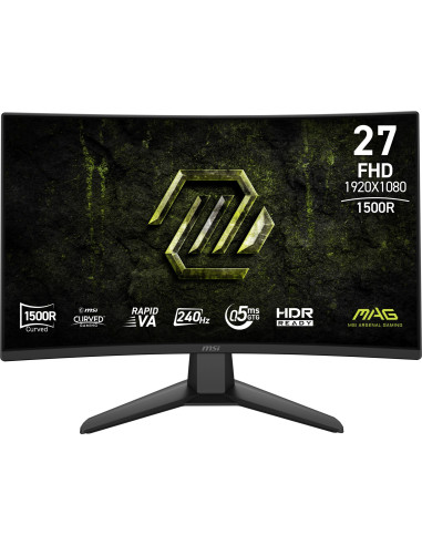 LCD Monitor, MSI, 27 ", 1920 x 1080 pixels, Full HD, Native aspect ratio 16:9, Curved, MAG274CFX24