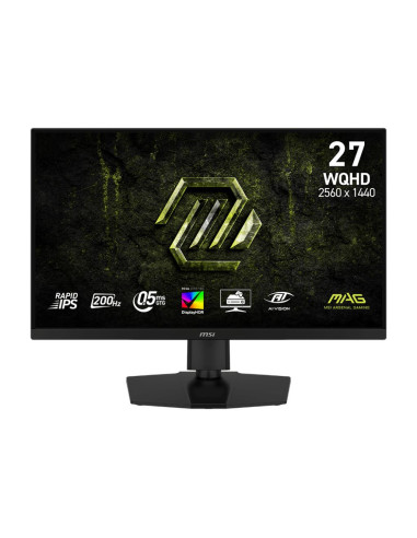 LCD Monitor, MSI, 27 ", 2560 x 1440 pixels, Wide Quad HD, Native aspect ratio 16:9, LCD, Flat, MAG274QPFE20