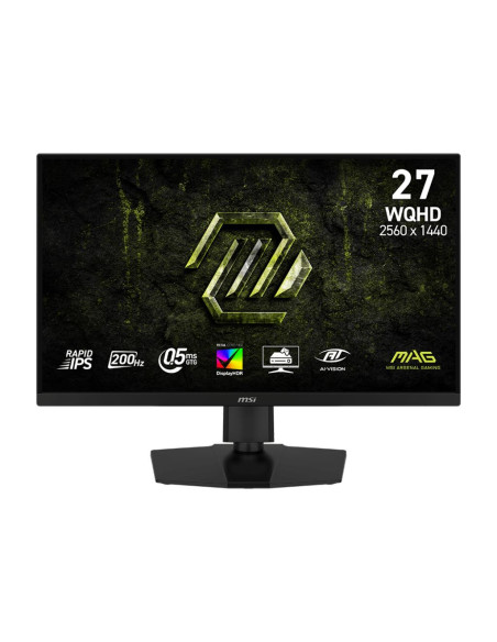 LCD Monitor, MSI, 27 ", 2560 x 1440 pixels, Wide Quad HD, Native aspect ratio 16:9, LCD, Flat, MAG274QPFE20