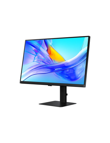LCD Monitor, SAMSUNG, 27", 4K, Panel IPS, 3840x2160, 16:9, 60Hz, 5 ms, Swivel, Pivot, Height adjustable, Tilt, Colour Black, LS