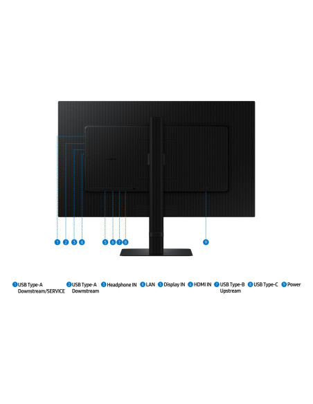 LCD Monitor, SAMSUNG, 27", 4K, Panel IPS, 3840x2160, 16:9, 60Hz, 5 ms, Swivel, Pivot, Height adjustable, Tilt, Colour Black, LS