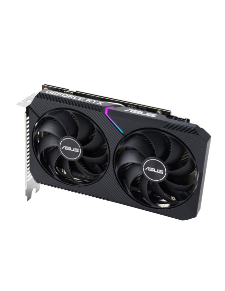 Graphics Card, ASUS, NVIDIA GeForce RTX 3050, 8 GB, GDDR6, 128 bit, PCIE 4.0 16x, Dual Slot Fansink, 1xDVI-D, 1xHDMI, 1xDisplay