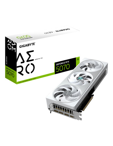 Graphics Card, GIGABYTE, NVIDIA GeForce RTX 5070, 12 GB, GDDR7, 192 bit, PCIE 5.0 16x, GPU 2625 MHz, Triple slot Fansink, 1xHDM
