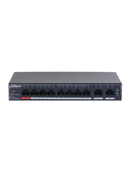 Switch, DAHUA, DH-SG4010P, Switch layer L2, 10xRJ-45 ports, RJ-45 Ports Type Gigabit Ethernet (10/100/1000), 8xPower over Ether