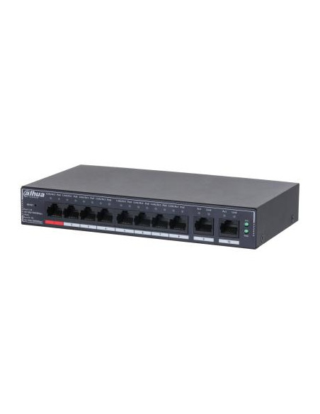 Switch, DAHUA, DH-SG4010P, Switch layer L2, 10xRJ-45 ports, RJ-45 Ports Type Gigabit Ethernet (10/100/1000), 8xPower over Ether