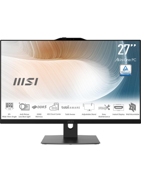 Monoblock PC, MSI, AM272P 1M, Modern, CPU Intel, Intel Core 7, 150U, RAM 16 GB, DDR5-SDRAM, Screen 27 ", 1920 x 1080 pixels, St