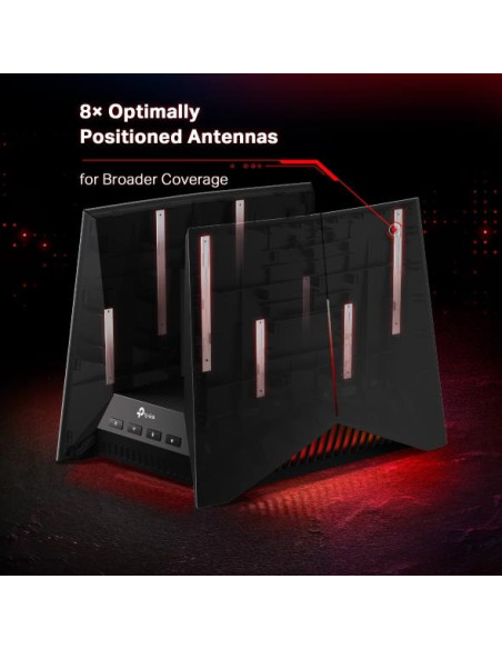 Wireless Router, TP-LINK, Archer GE800, Wi-Fi 7 (802.11be), Data speed 11520 Mbit/s, Ethernet WAN Yes, WAN connection type RJ-4