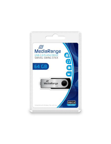 MEMORY DRIVE FLASH USB2 64GB/MR912 MEDIARANGE