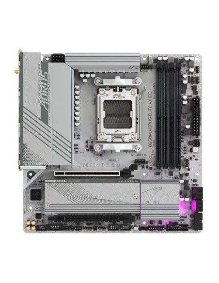 Mainboard, GIGABYTE, AMD B650, SAM5, Micro-ATX, Memory DDR5, Memory slots 4, B650MAELITEAXICE1.1