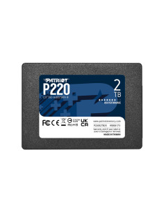 SSD, PATRIOT, P220, 2TB, SATA, Write speed 500 MBytes/sec, Read speed 550 MBytes/sec, 2,5", TBW 960 TB, P220S2TB25