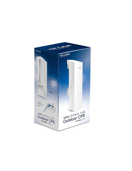 Wireless Device, TP-LINK, 300 Mbit/s, 1xLAN ports, WAN connection Ethernet (RJ-45), 1xAntennas quantity, CPE510